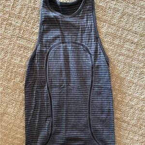 Lululemon Athletica Navy Striped Tank Top